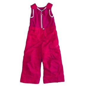 Jupa Ski Bibs Snow Pants Polar Fleece Pink Grow‎ System Size 2